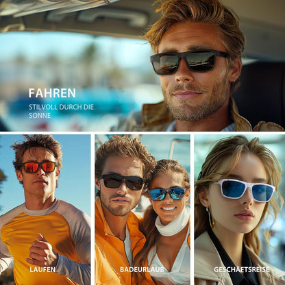 Occhsouo Sonnenbrille Herren Damen Polarisiert UV400 Retro