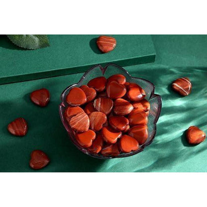 Roter Jaspis Herz Stein 20 Stk. Naturheilkristalle
