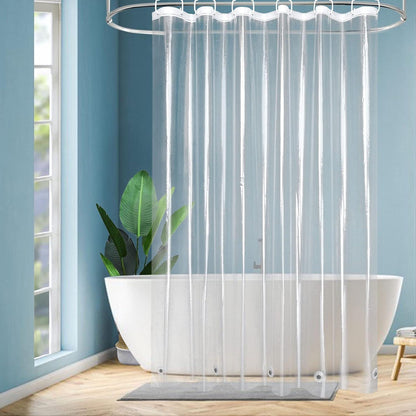 Duschvorhang Transparent 180x180 Wasserdicht PEVA mit 5 Magneten