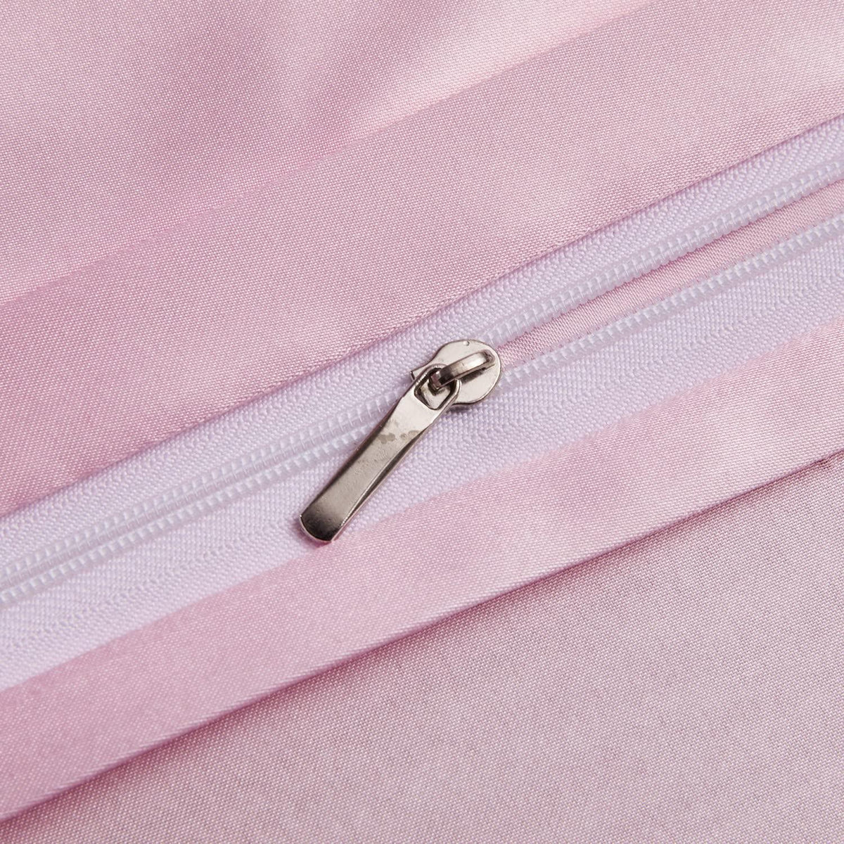 Satin Bettwäsche Set Rosa 135x200cm - 4-teilig, Glänzend & Weich