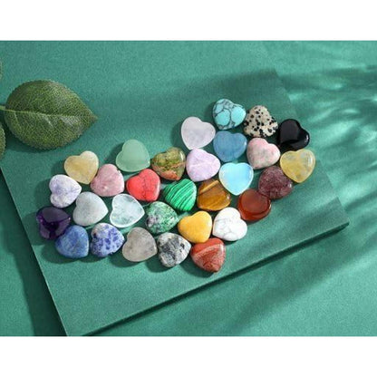 30 Herz Kristall Heilsteine Sets Meditation Chakra Geschenk
