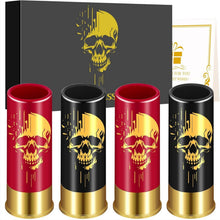 Totenkopf-Schnapsgläser Kunststoff Schwarz Rot Gothic Party