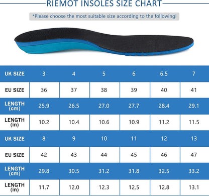 Sport Komfort Einlegesohlen Arch Support Dämpfung Gr.36-47