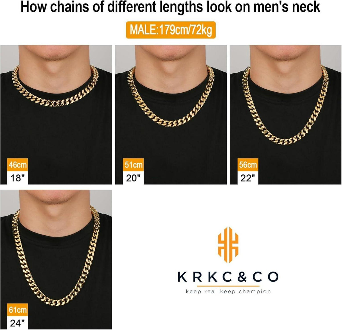Herren Panzerkette 12mm mit Löwe Totenkopf Verschluss 18K Gold plattiert