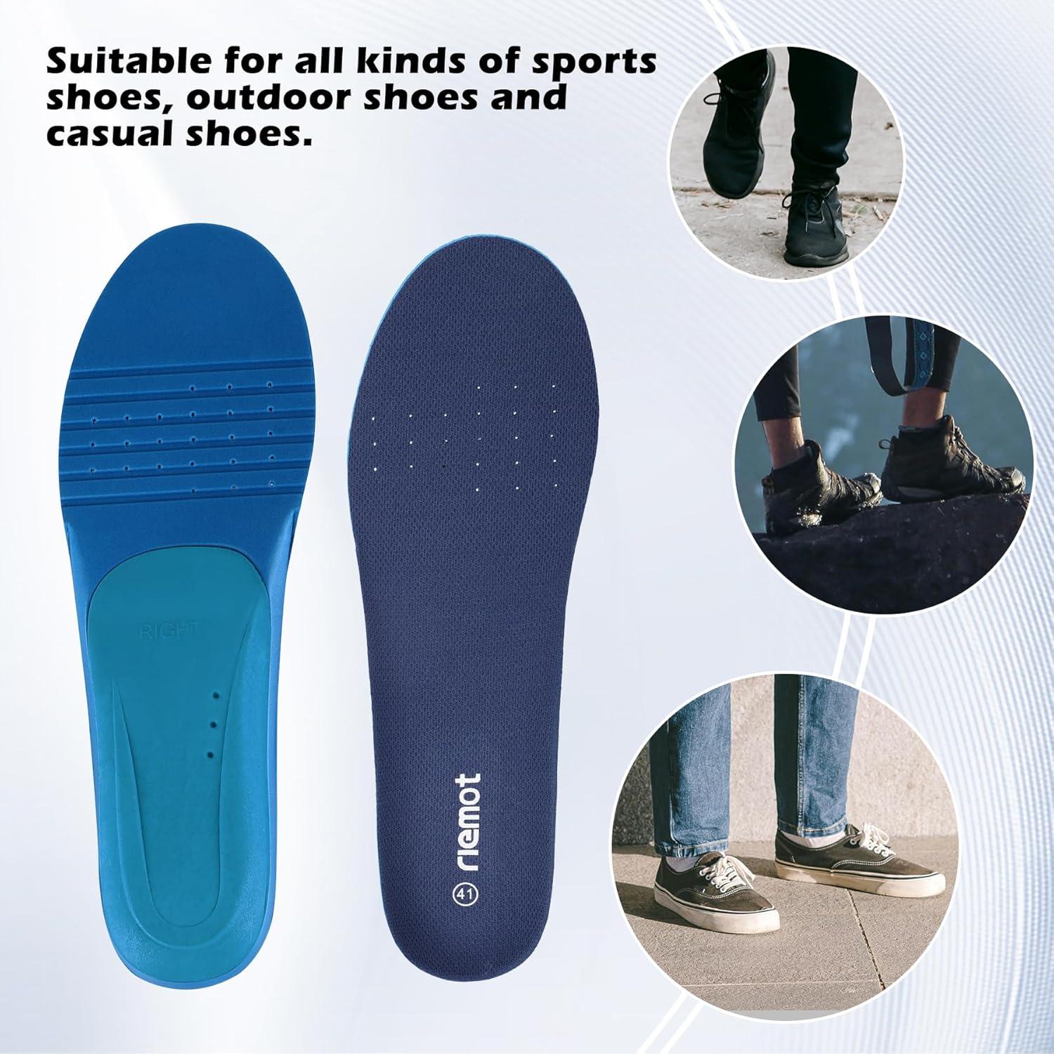 Sport Einlegesohlen Herren Damen - Komfort Schuheinlagen Arch Support Dämpfung Atmungsaktiv Gr.36-47