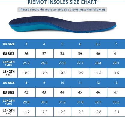 Sport Einlegesohlen für Herren Damen Arch Support Atmungsaktiv Dämpfung Gr.36-47