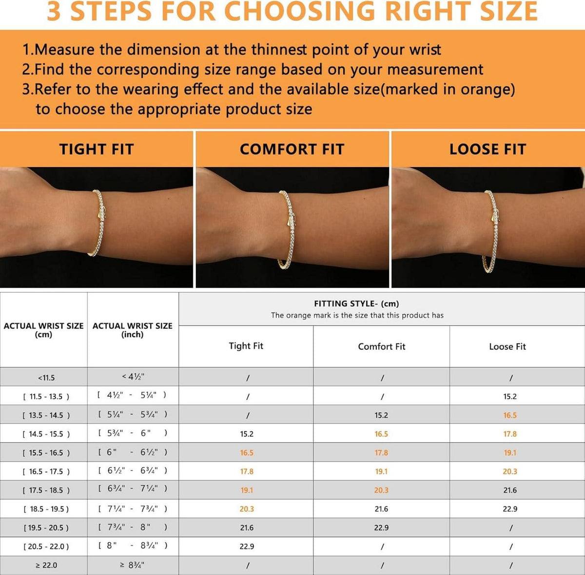Silber 925 Tennisarmband 14K Gold beschichtet Zirkonia 19cm