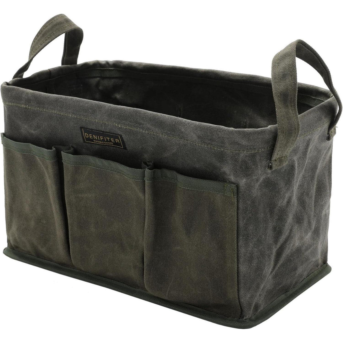 Werkzeugtasche aus gewachster Leinwand, Armeegrün