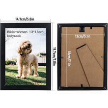 Kollyseek Bilderrahmen Set 13x18 cm Schwarz Acrylglas