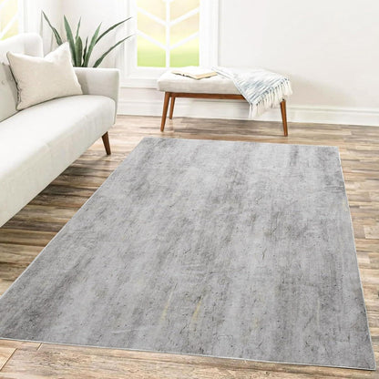 Weicher Moderner Grauer Teppich Abstrakt 60x120cm