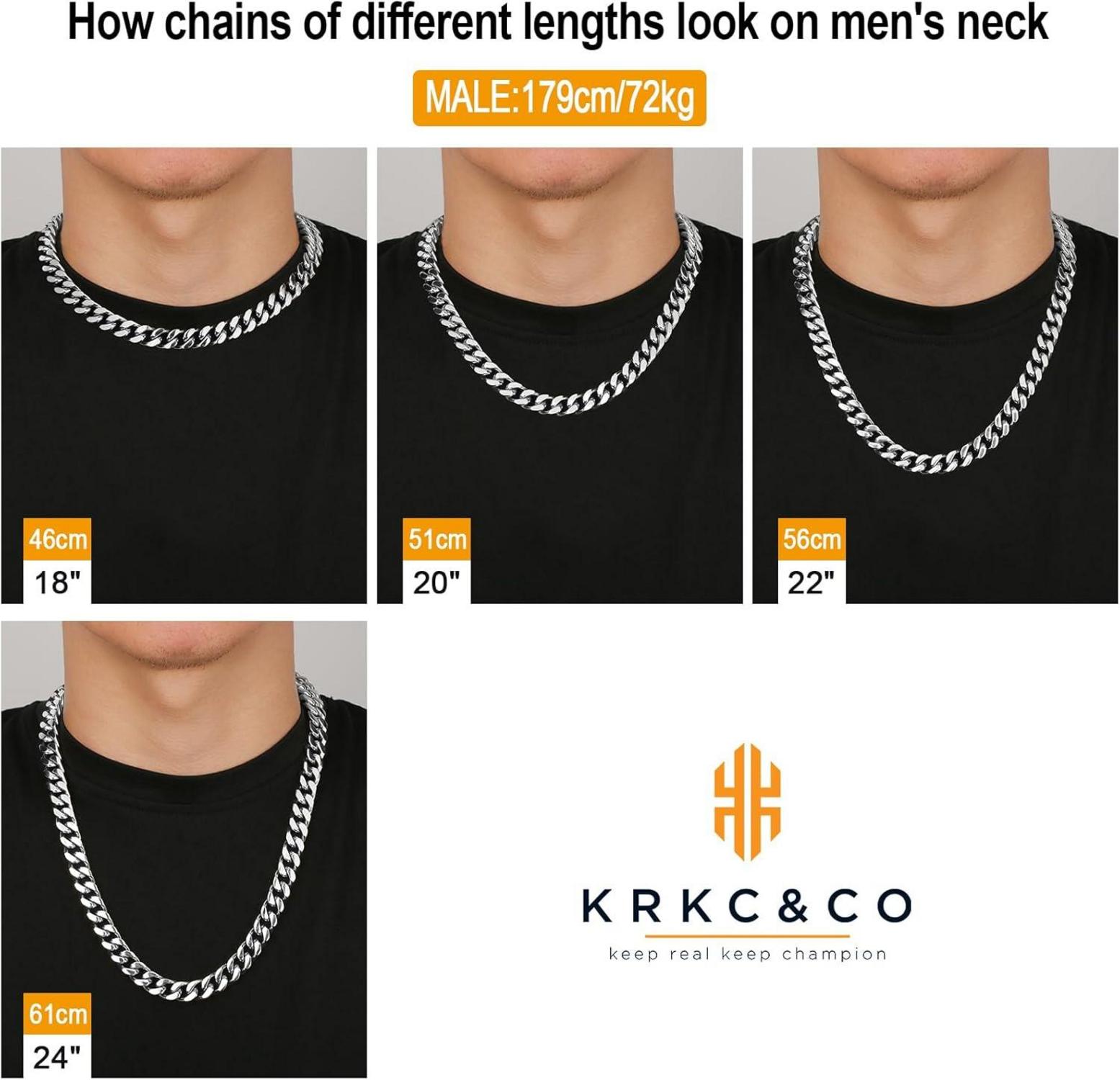 Herren Panzerkette mit Löwenkopf Verschluss, 18K Gold plattiert, 12mm Cuban Link