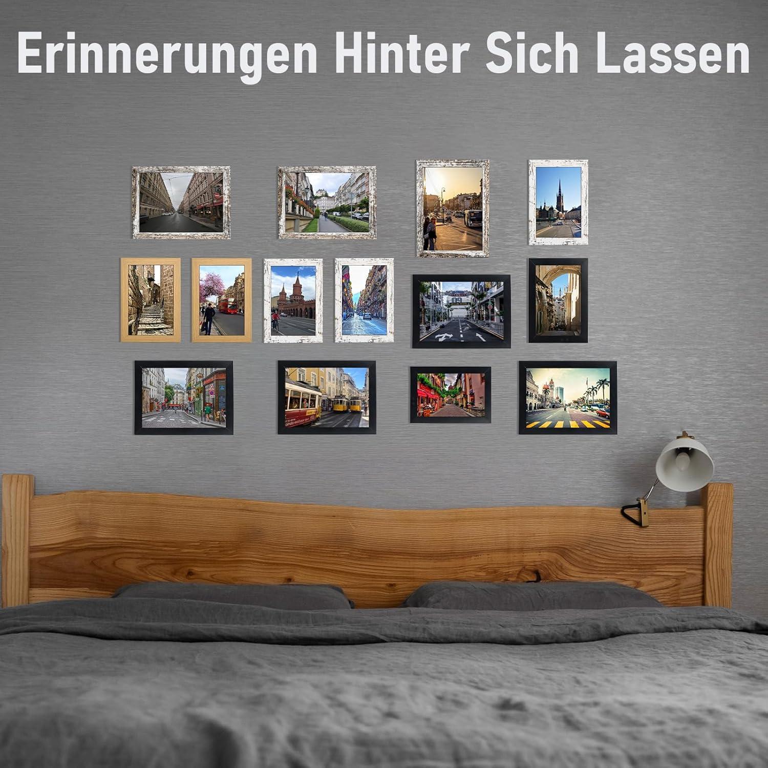 20er Set Bilderrahmen 10x15cm Schwarz Acrylglas Fotorahmen