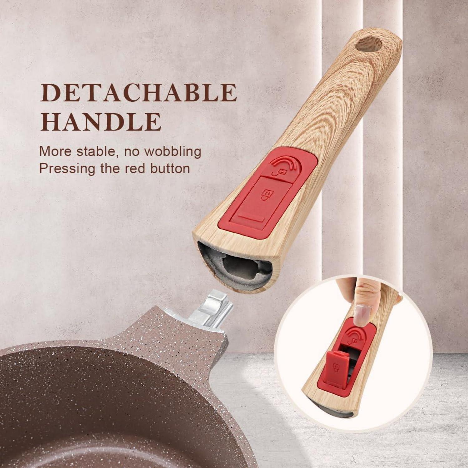 Keramik Stielkasserolle mit Deckel 16 cm 1.5L Antihaftbeschichtung