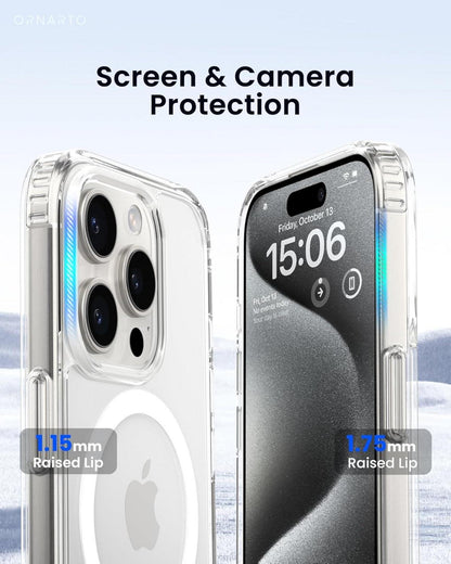 iPhone 15 Pro Hülle MagSafe Anti-Vergilbung stoßfest durchsichtig