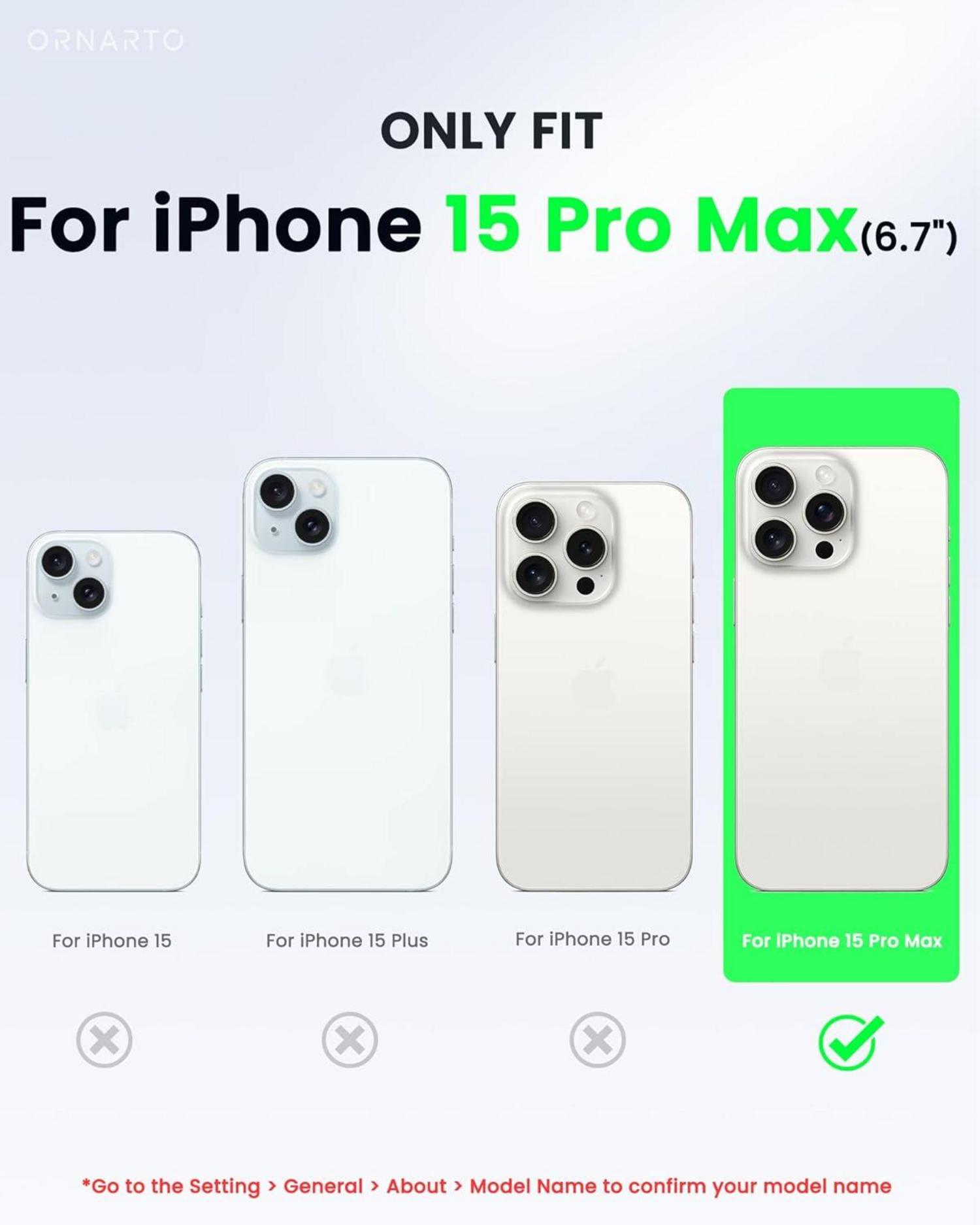 ORNARTO iPhone 15 Pro Max Hülle Anti-Vergilbung MagSafe