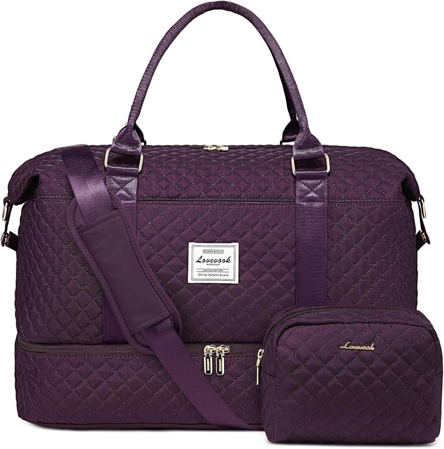 Große Reisetasche Handgepäck mit Schuhfach & Nassfach 48x23x34,5cm