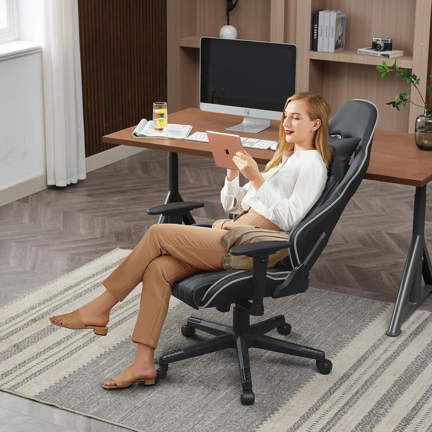 STARUZI Gaming Stuhl Ergonomisch Hohe Rückenlehne Bürostuhl 150 kg Belastbarkeit