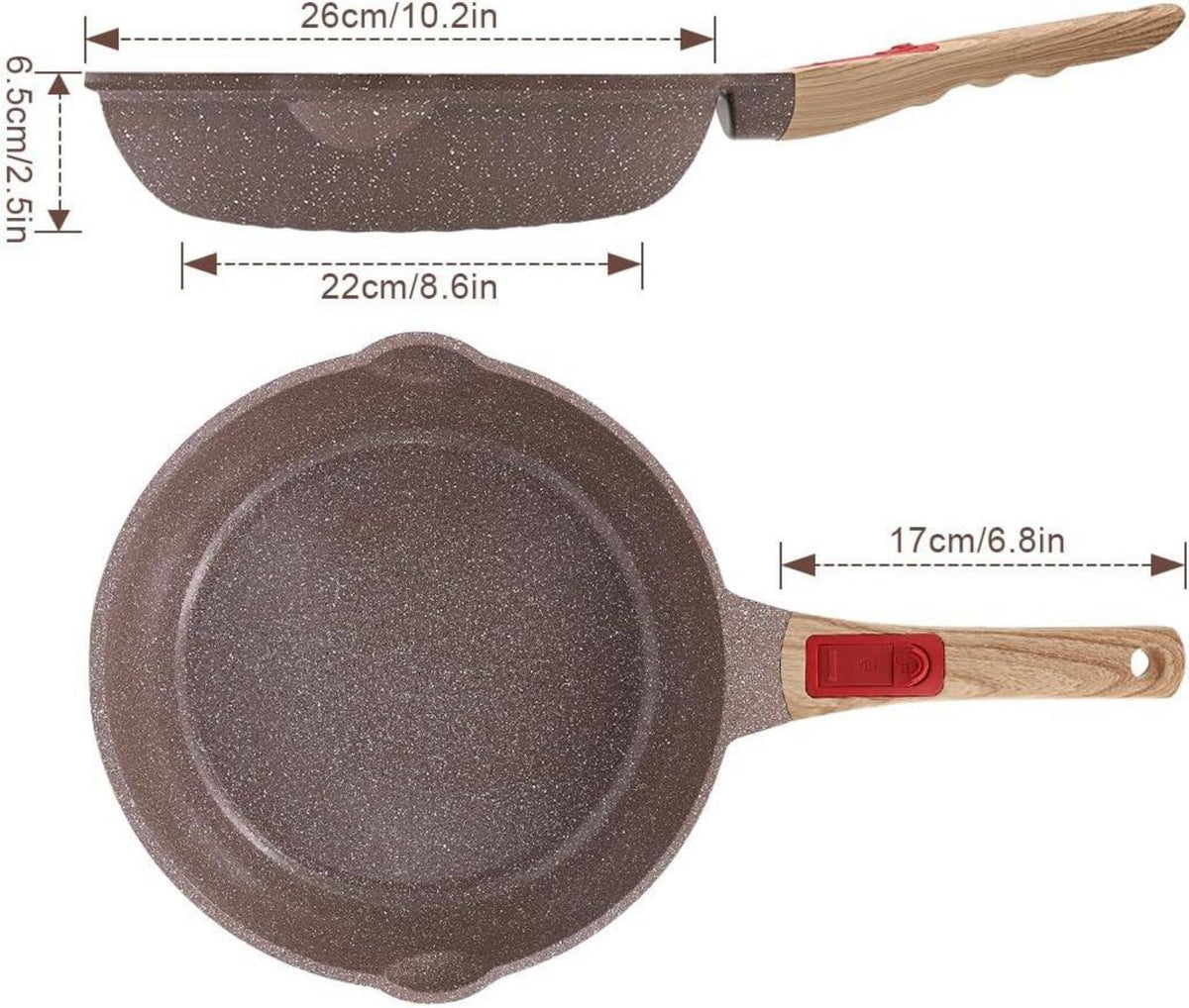 Antihaft-Keramikbeschichtung Bratpfanne 26 cm abnehmbarem Griff