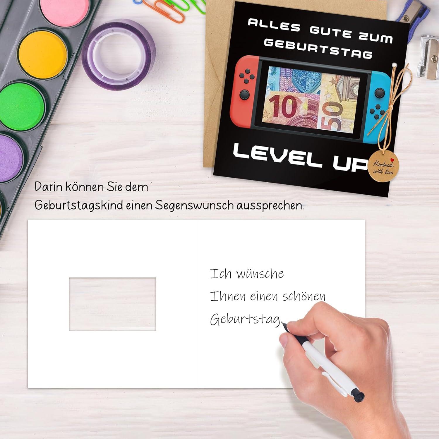 Geldgeschenke Geburtstag Gamepad Verpackung Umschlägen Gaming Deko Zocker Geschenk