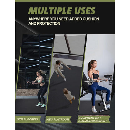 Fitnessmatte rutschfest extra groß 213x152cm PVC