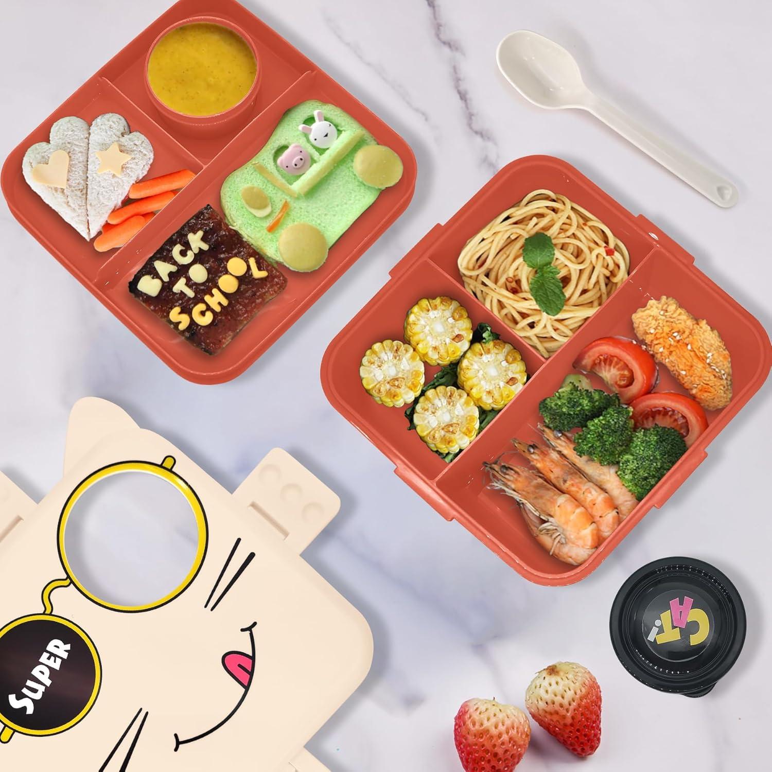 Brotdose Kinder 6 Fächer Lunchbox Auslaufsicher Jausenbox Bento Box