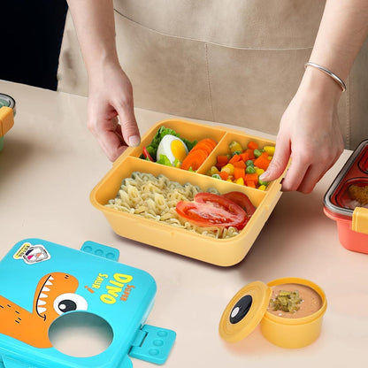 Brotdose Kinder 6 Fächer Lunchbox Auslaufsicher Jausenbox Bento Box Kinder