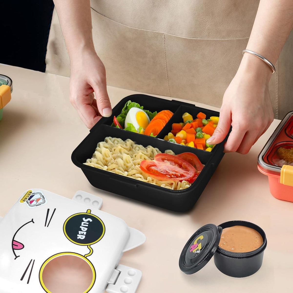 Brotdose Kinder Auslaufsicher Lunchbox Mädchen Jungen Bento Snackbox
