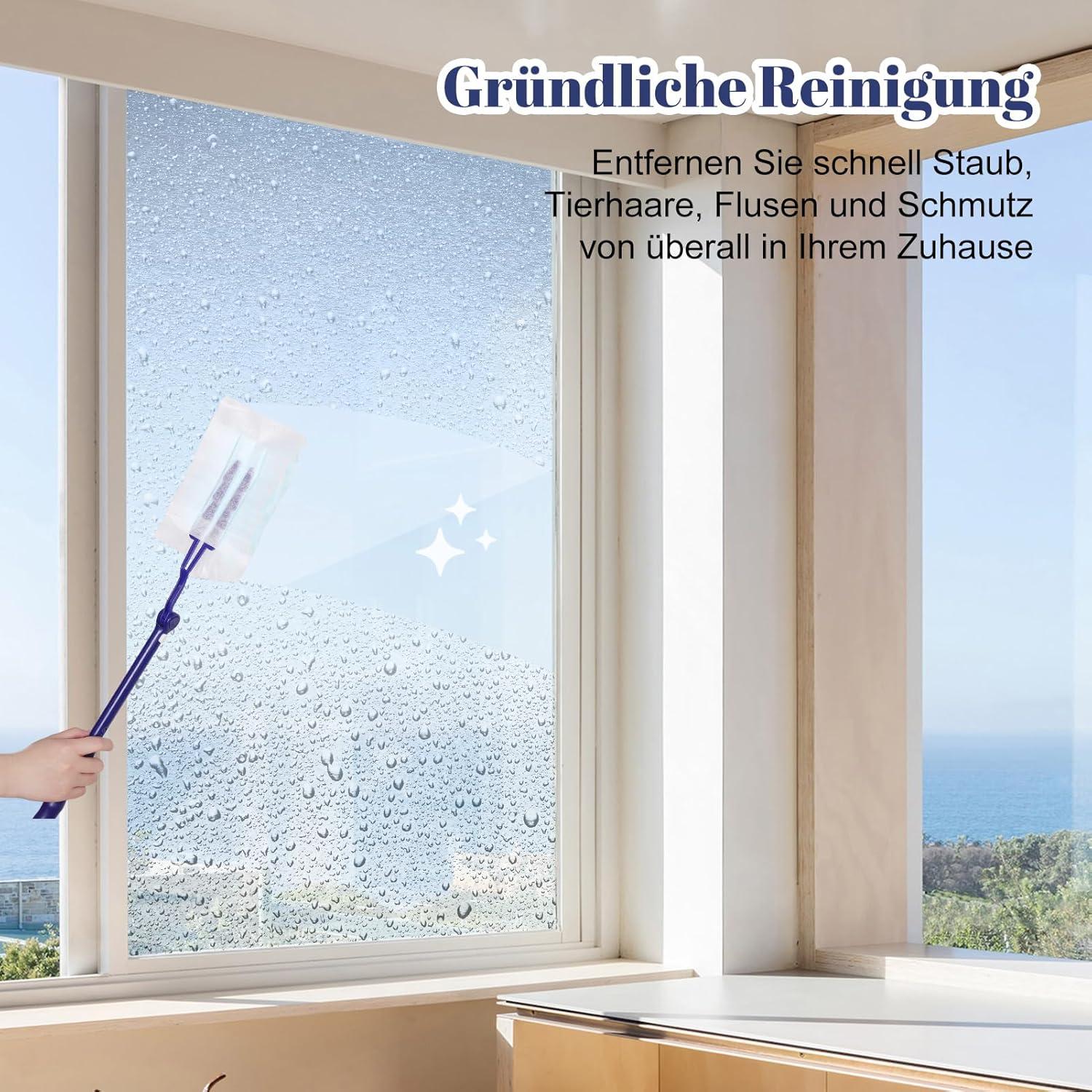 Staubmagnet Set 51-teilig Staubwedel Nachfüllung Teleskopgriff