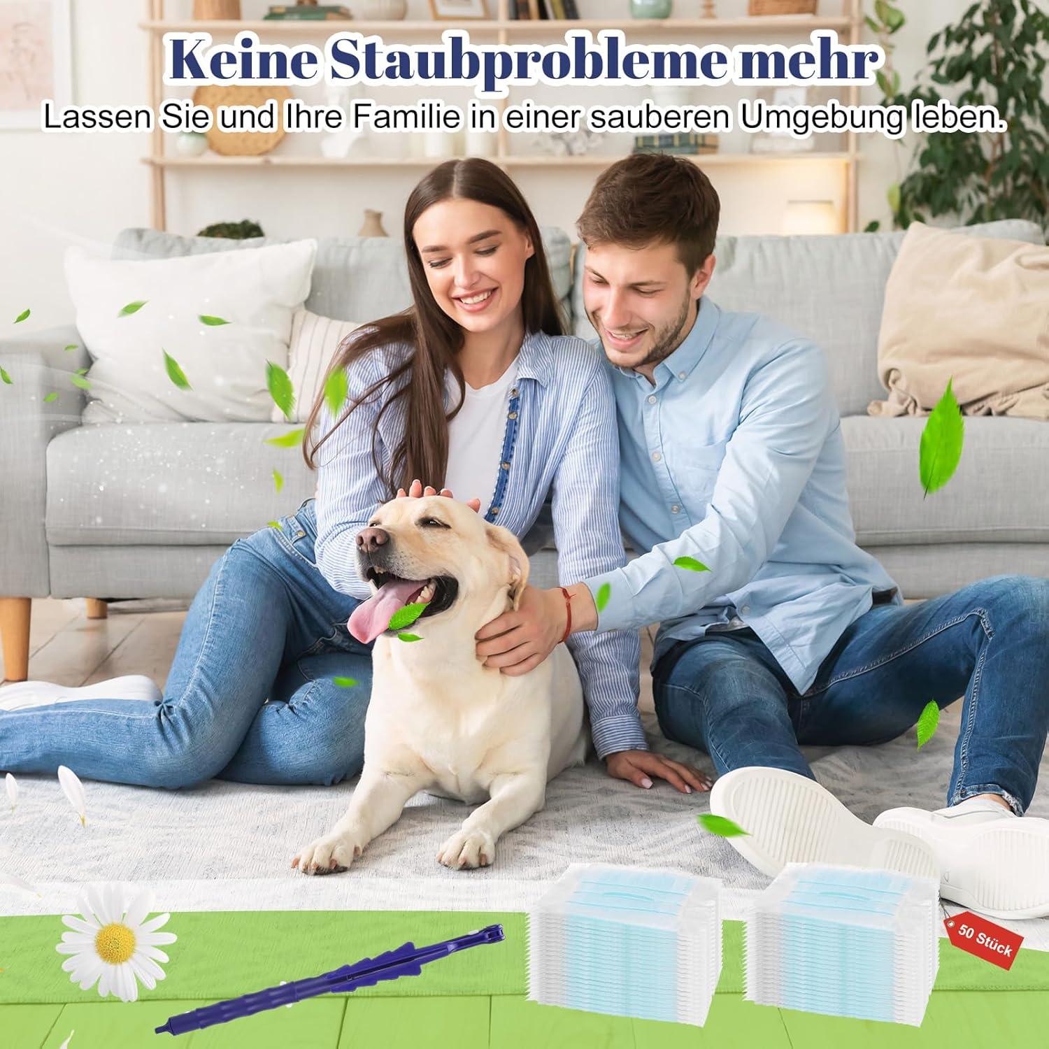 Staubmagnet Set 51 Stück Staubwedel Nachfüllung Teleskopgriff Mikrofaser Reinigungsstaubtuch