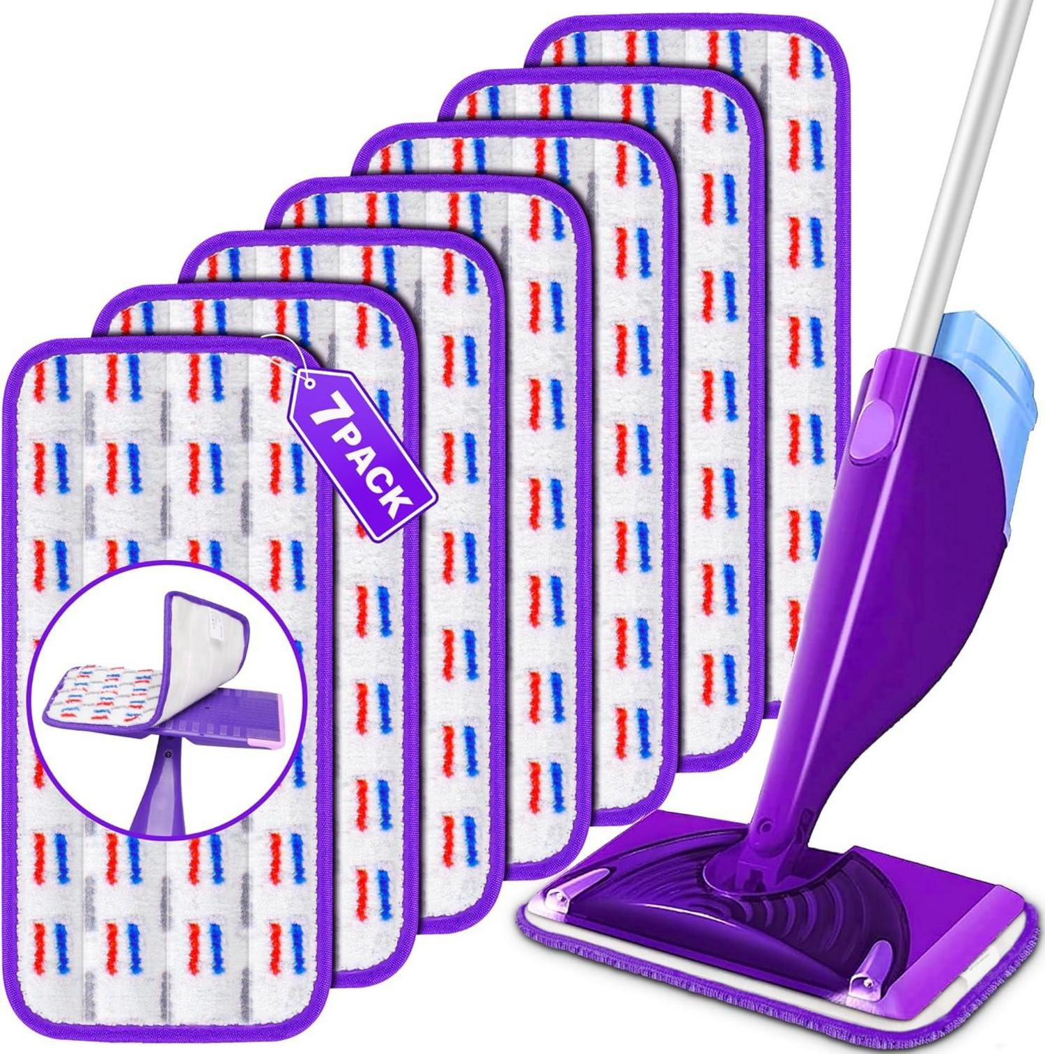 7er Pack Wiederverwendbare Wischpads für Swiffer WetJet - Mikrofaser