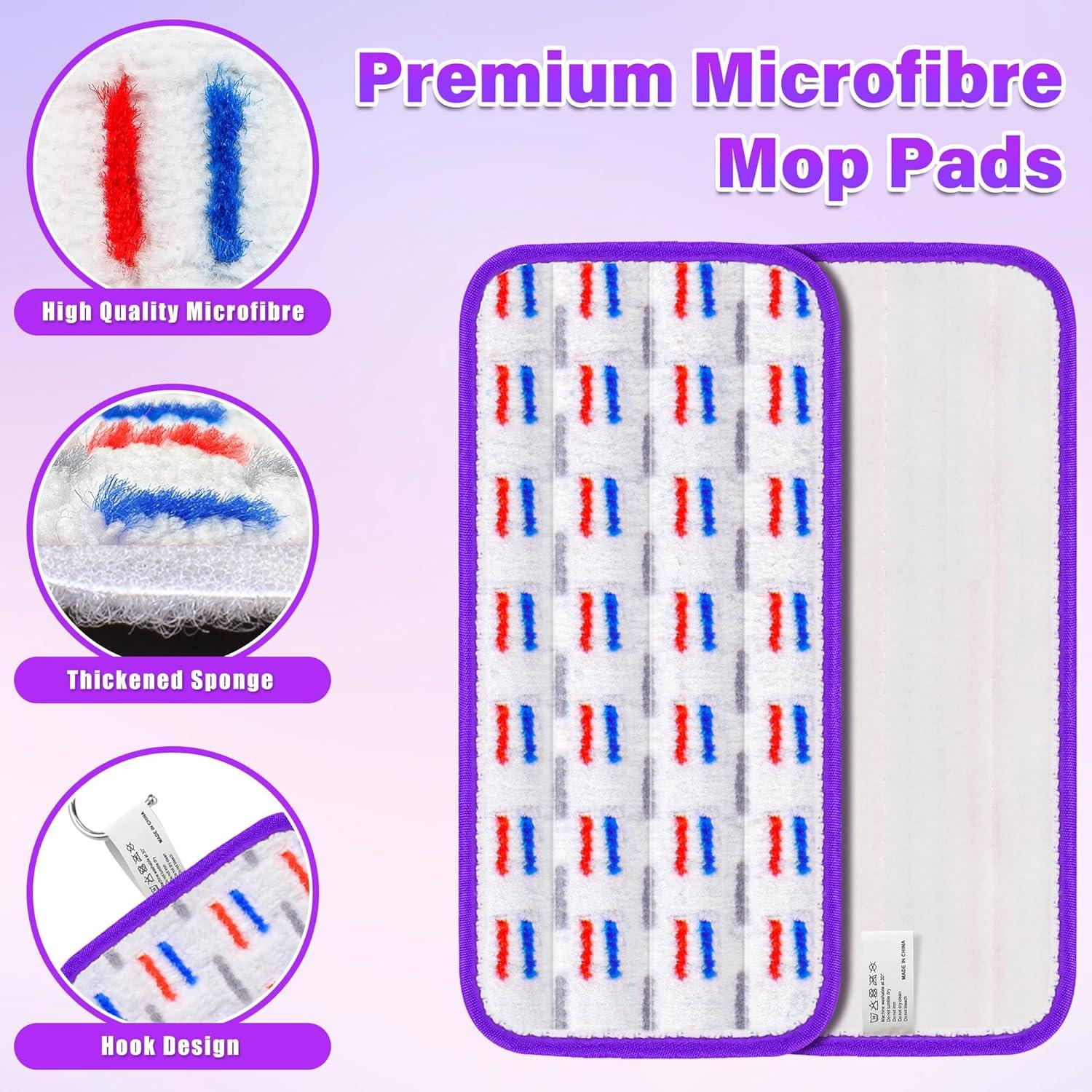 7er Pack Wiederverwendbare Wischpads für Swiffer WetJet - Mikrofaser