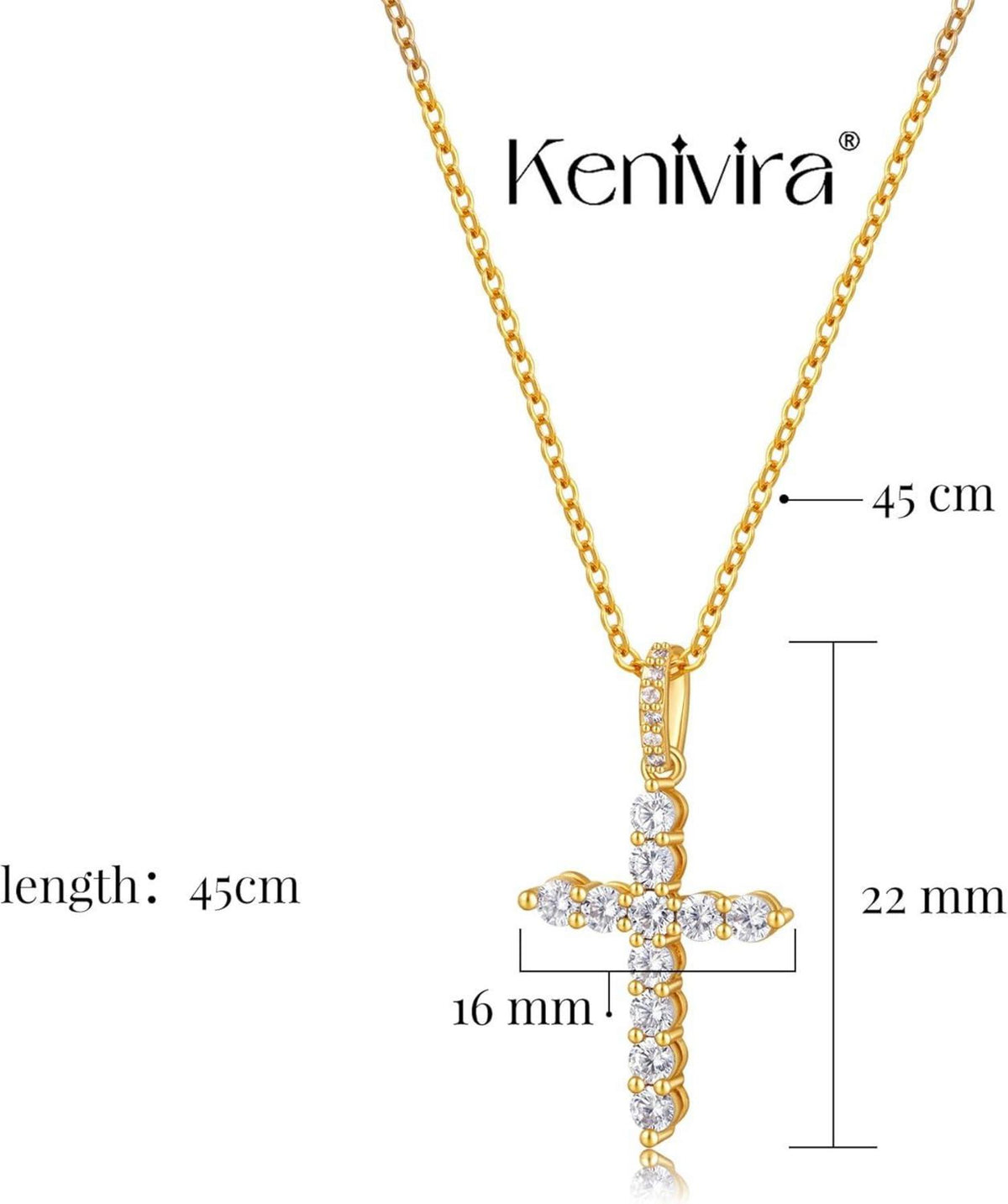 Damen Kreuzkette Silber Kreuz Anhänger Halskette Gold Kette