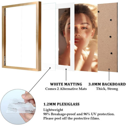 Egofine A3 Aluminum Picture Frame Display 2 Pack Rose Gold