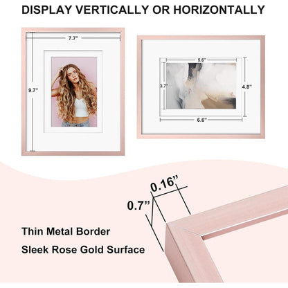 Aluminium Bilderrahmen 20x25 cm Rose Gold 2er Pack Plexiglas