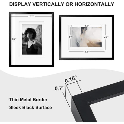 Aluminium Bilderrahmen 20x25 cm Schwarz 2-Pack Plexiglas