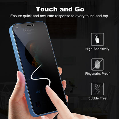 Sichtschutz Panzerglas iPhone 12 Pro 6,1 Zoll, Anti-Spy 9H [3