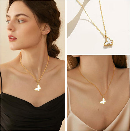 LOCCY Schmetterling Schmuckset: Halskette, Ringe, Ohrringe für Damen