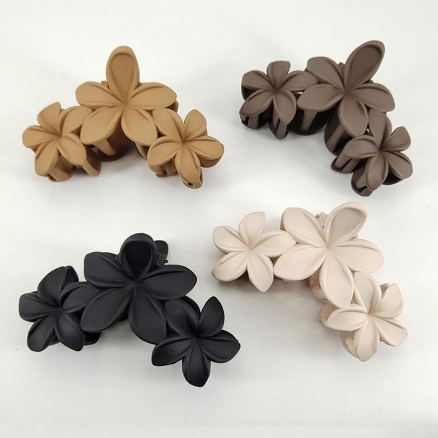 4 Stück Blumen Haarspangen Große Haarklammern für Dickes Dünnes Haar