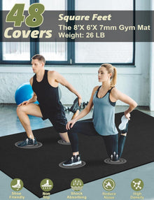 innhom Fitnessmatte rutschfest 243x182x0,7cm Schwarz