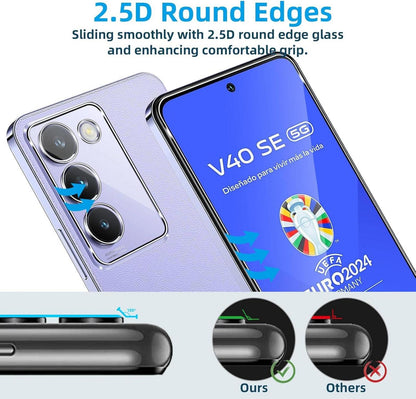 Panzerglas für VIVO V40 SE/Vivo V30 Lite, Schutzfolie + Kameraschutz