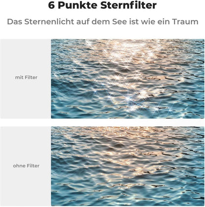 72mm K&F Concept Nano Sternfilter 4/6/8 Punkte für faszinierende Sternenlichteffekte