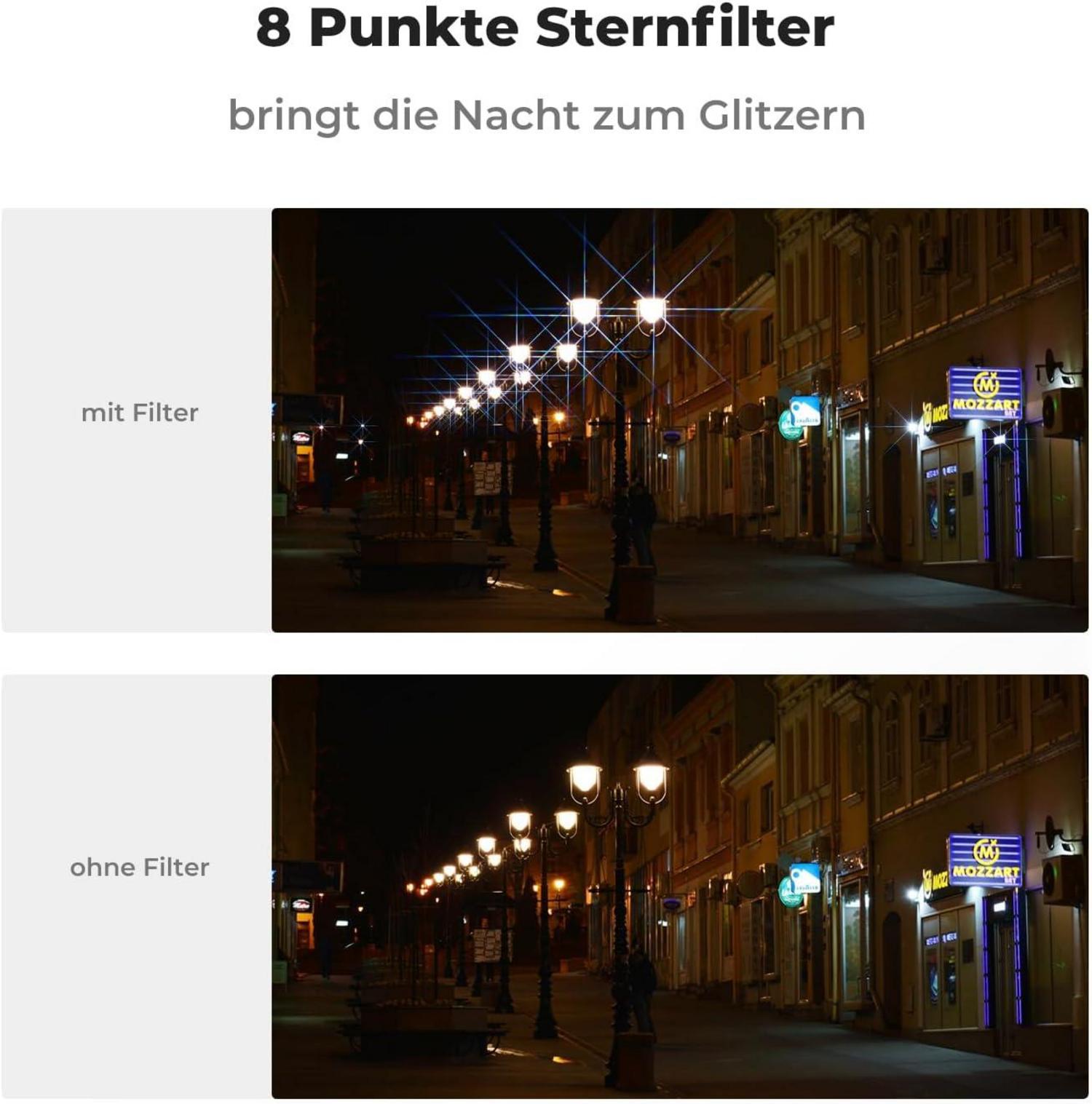 72mm K&F Concept Nano K-Serie Sternfilter 4 6 8 Punkte Astraleffekt