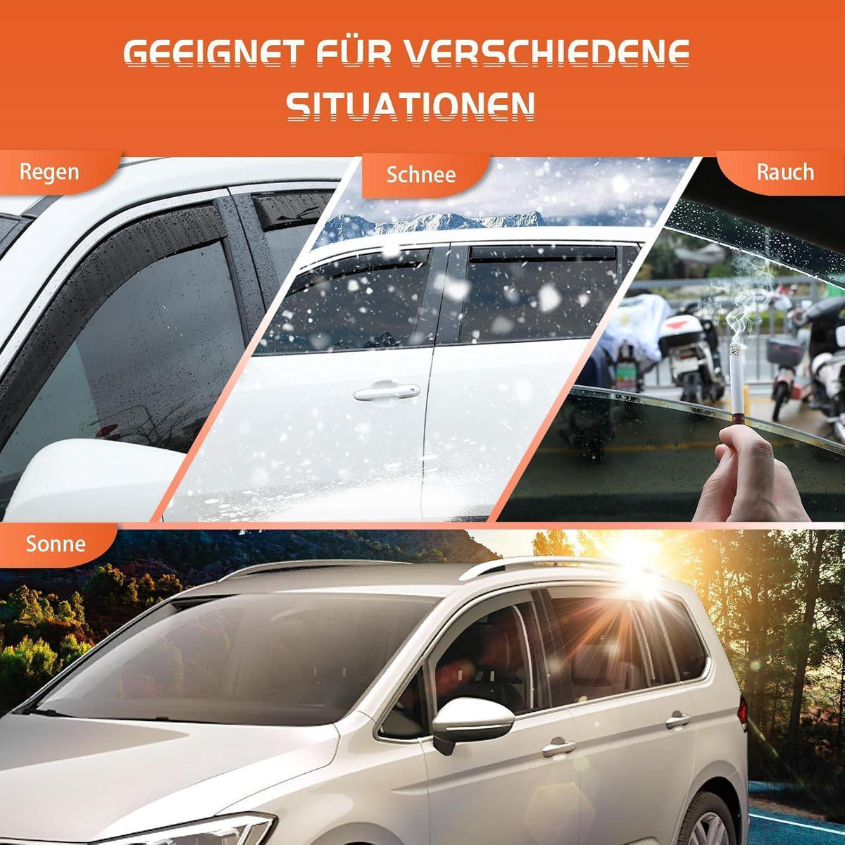 Windabweiser für VW Touran 2004-2015 – 4 Stück