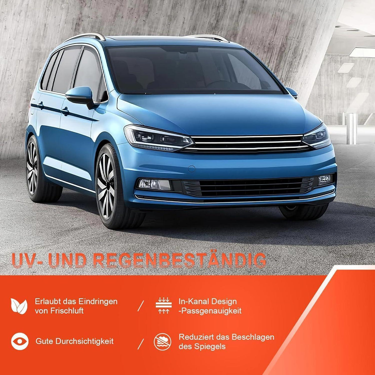 Windabweiser für VW Touran 2004-2015 – 4 Stück