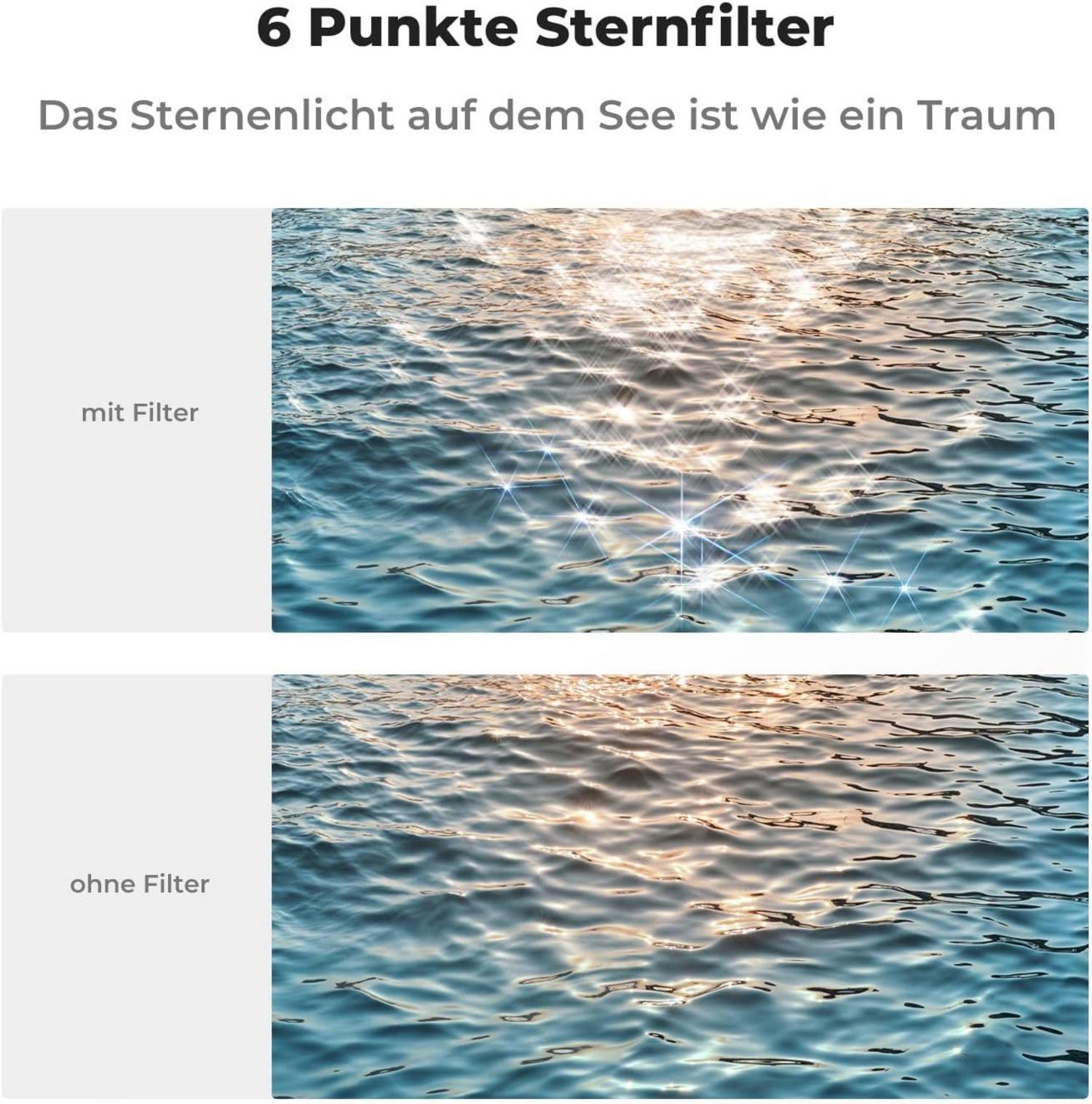 77mm Sternfilter 4, 6, 8 Punkte für Starlight-Effekte