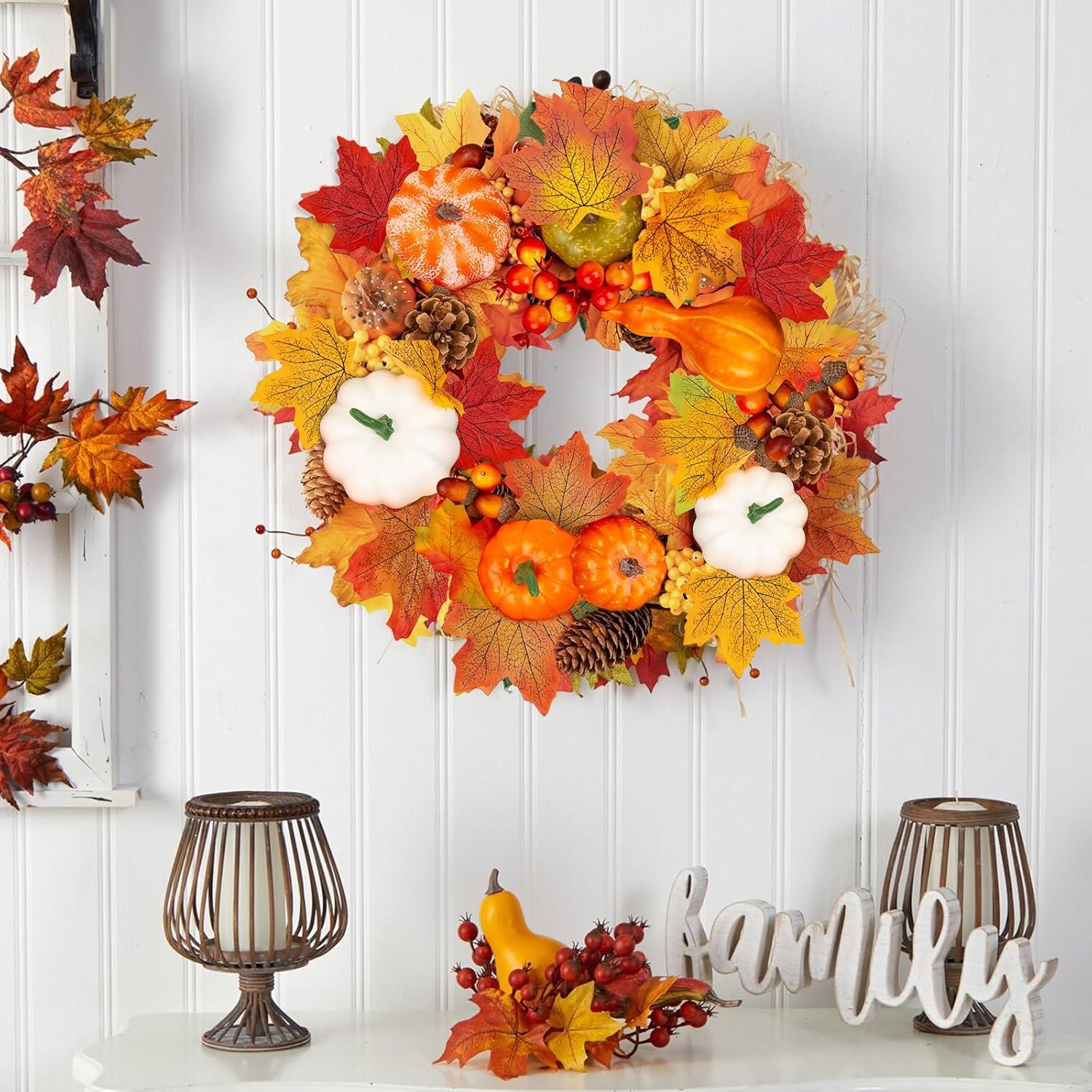 238tlg. Herbst Kürbis Deko Set für Thanksgiving und Halloween