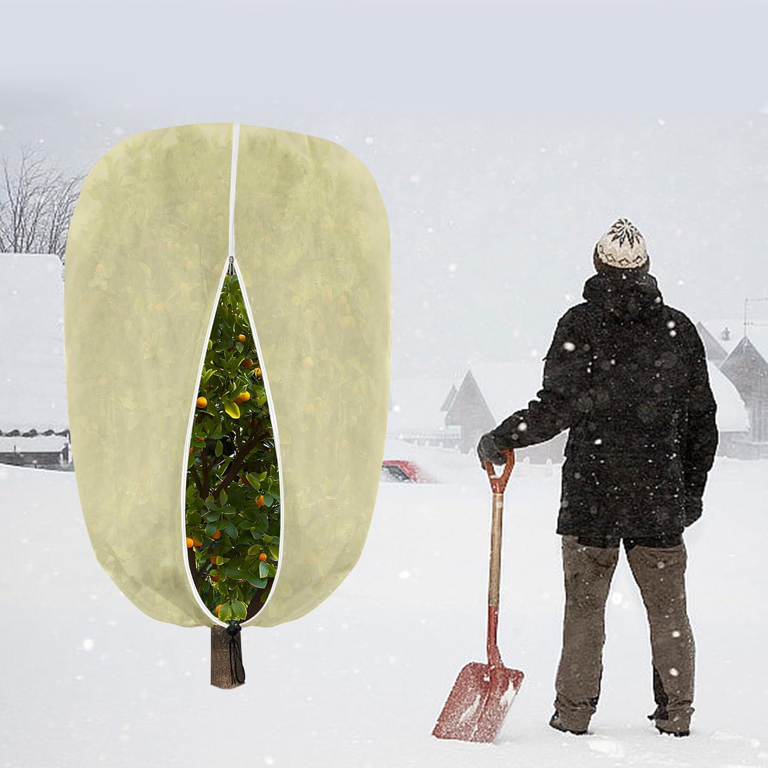 2 Stück Winter Pflanzenabdeckungen 2x2m Frostschutz für Pflanzen