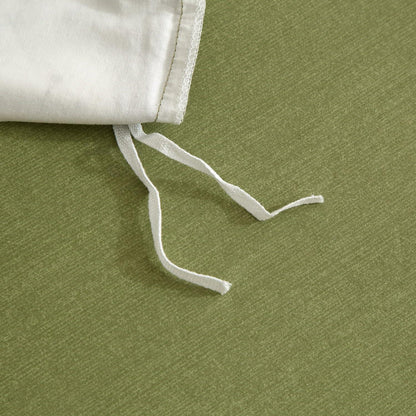 4TLG Bettwäsche-Set 135x200 cm, Grün-Weiß Blumenmuster