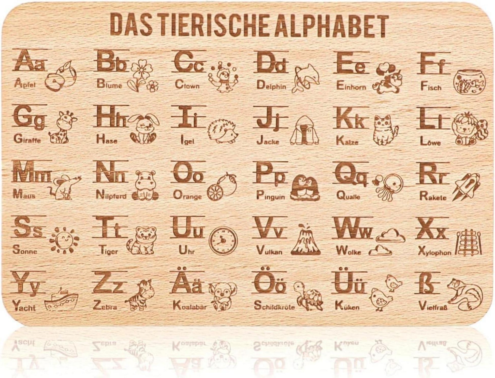 Frühstücksbrett ABC Schulanfang Deko Geschenke Einschulung