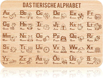 Frühstücksbrett ABC Schulanfang Deko Geschenke Einschulung